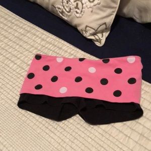 VS hot pink polka dot yoga shorts!!